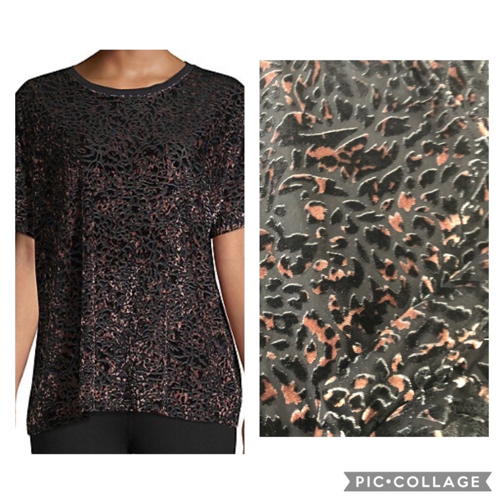 Free People Teddy Top Cheetah Velvet Burnout
